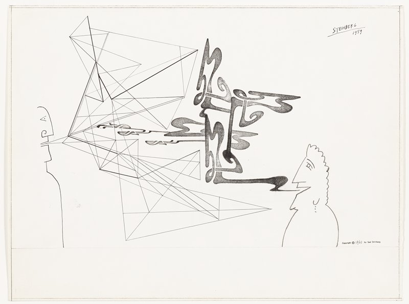 Speech, Saul Steinberg, 1959