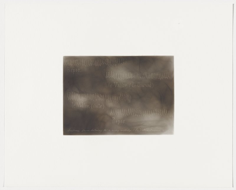 Sadness from listening to a sung melody, (Le Vallon) Gounod, 1896, Plate 44 from The First Time, The Heart (A Portrait of Life 1854-1913), Dario Robleto, 2017