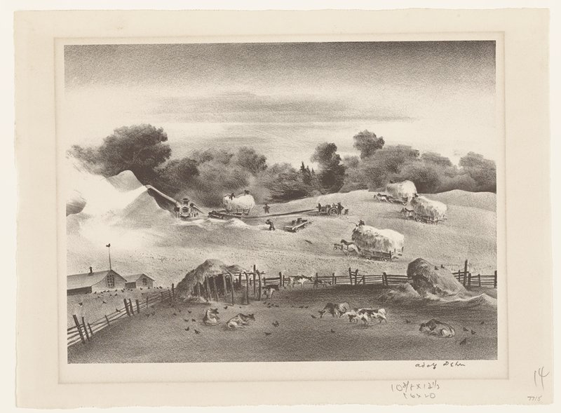 Threshing, Adolf Dehn, 1938