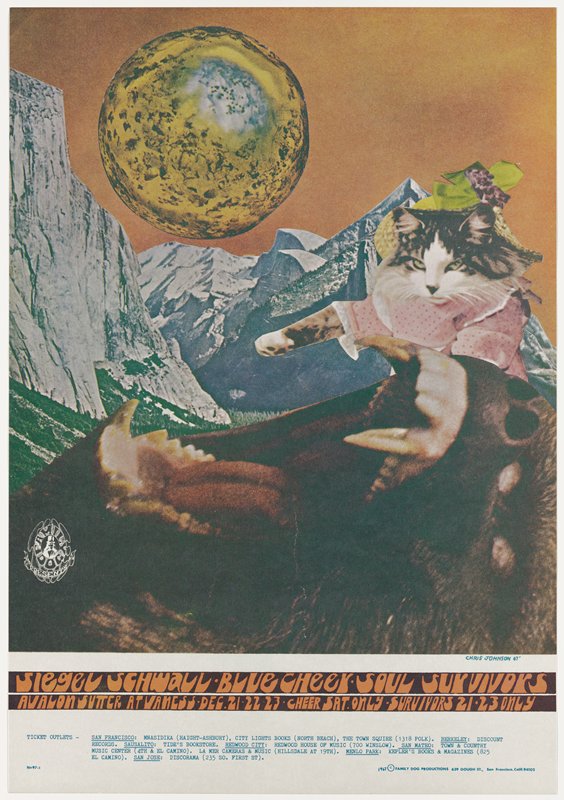 Siegel Schwall, Blue Cheer, Soul Survivors, Avalon Ballroom, December 21-23, 1967, Chris Johnson, 1967