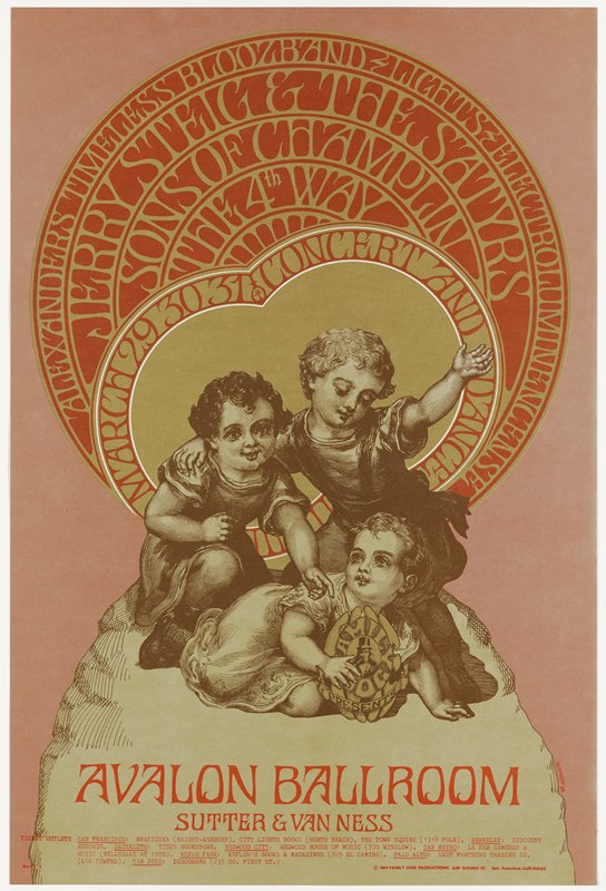 Jerry Steig and the Satyrs, Sons of Champlin, The 4th Way, Avalon Ballroom, March 29-31, 1968, Bob Schnepf, 1968