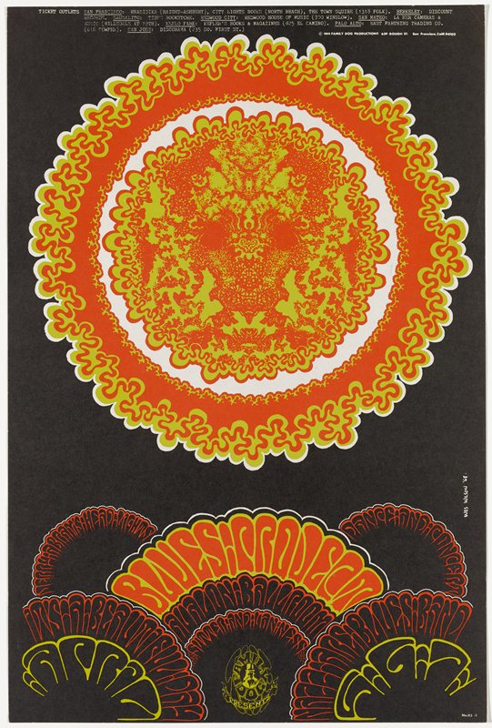 Rorschach Test, Blues Project, It's A Beautiful Day, Nazz Are Blues Band, April 5-7, Avalon Ballroom, Wes Wilson, 1968
