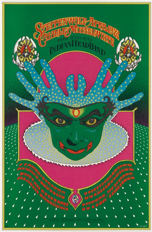 Steppenwolf, Charlie Musselwhite, The 4th Way, Indian Head Band, April 19-21, Avalon Ballroom, Bob Fried, 1968