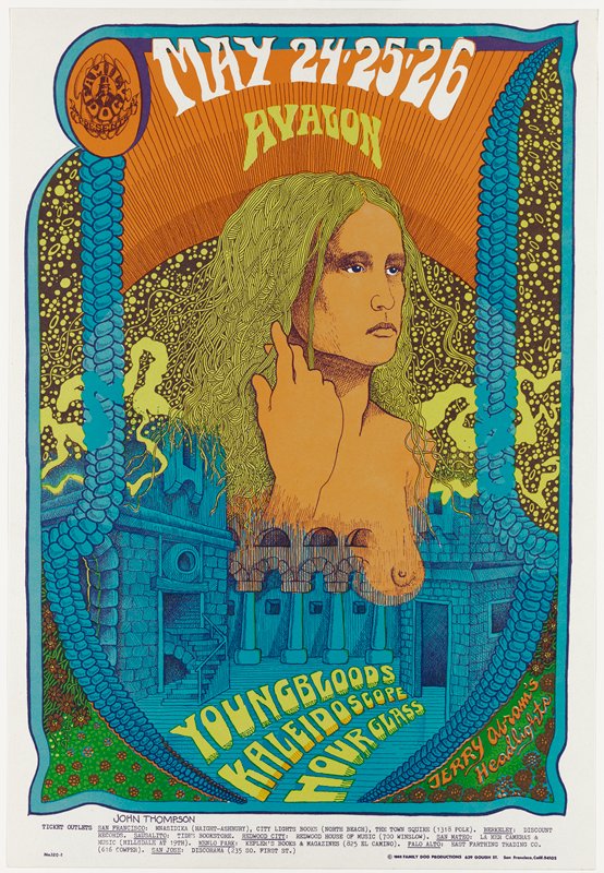 Youngbloods, Kaleidoscope, Hourglass, Avalon Ballroom, May 24-26, 1968, John Thompson, 1968