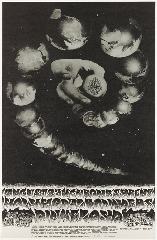 Pink Floyd, Avalon Ballroom, Bob Schnepf, 1968