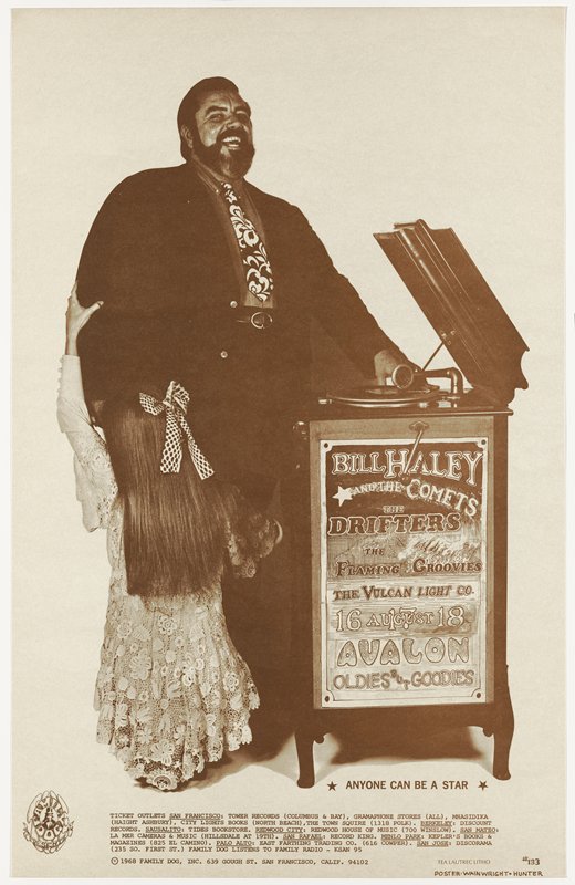 Bill Haley and the Comets, The Drifters, The Flaming Groovies, Avalon Ballroom, August 16-18, 1968, George Hunter, 1968