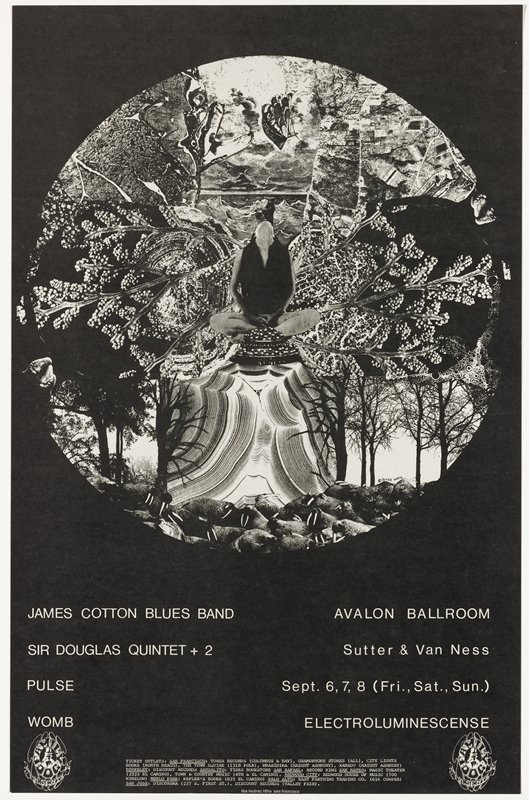 James Cotton Blues Band, Sir Douglas Quintet + 2, Pulse, Womb, Avalon Ballroom, September 6-8, 1968, Roger Weil, 1968