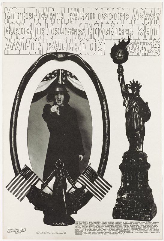 Mother Earth, Kaleidoscope, A.B. Skhy, Garden of Delights, Avalon Ballroom, November 8-10, 1968, Jerry Wainwright, 1968