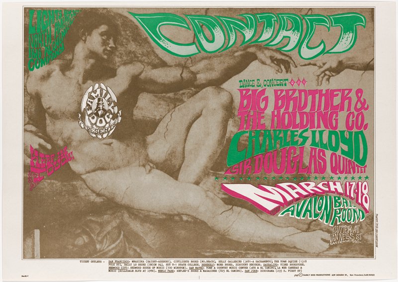 Big Brother and the Holding Company, Charles Lloyd, Sir Douglas Quintet, March 17-18, Avalon Ballroom, Rick Griffin, 1967