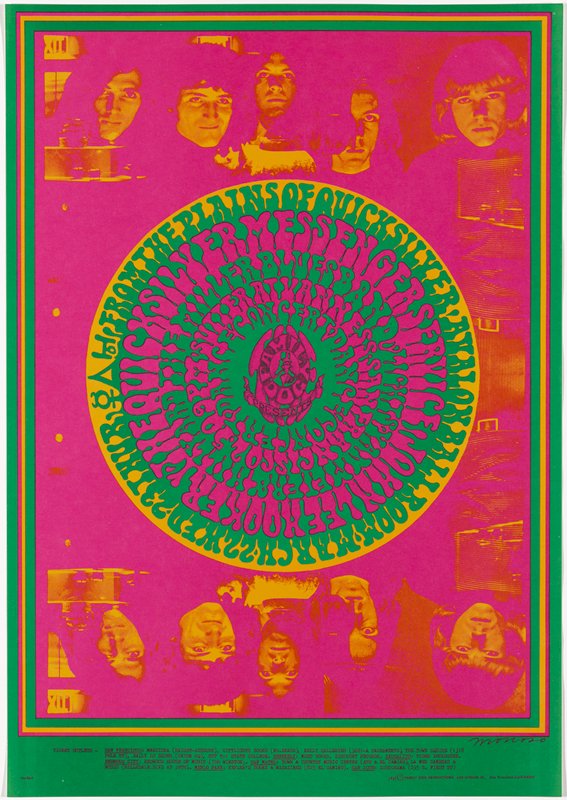 The Quicksilver Messenger Service, John Lee Hooker, The Miller Blues Band, Avalon Ballroom, March 22-23, 1967, Victor Moscoso, 1967
