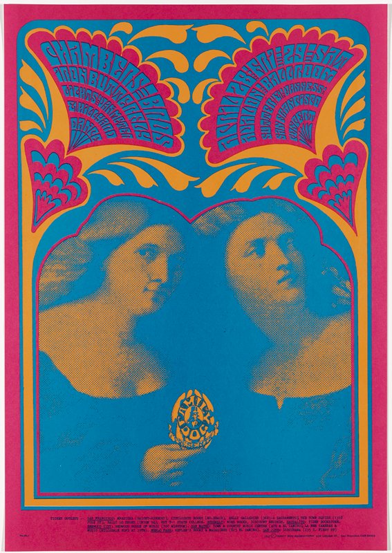 Chambers Brothers, Iron Butterfly, Avalon Ballroom, April 28-29, 1967, Victor Moscoso, 1967