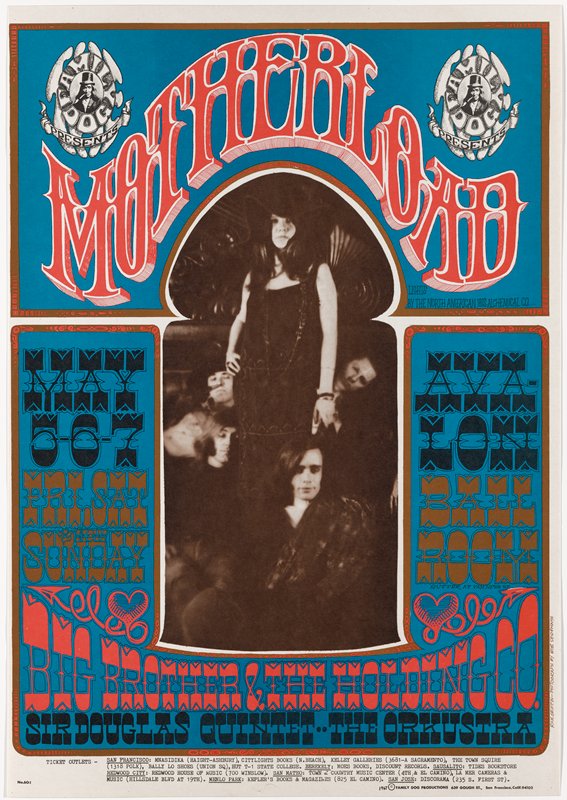 Big Brother and the Holding Company, Sir Douglas Quintet, The Orkustra, Avalon Ballroom, May 5-7, 1967, Rick Griffin, 1967