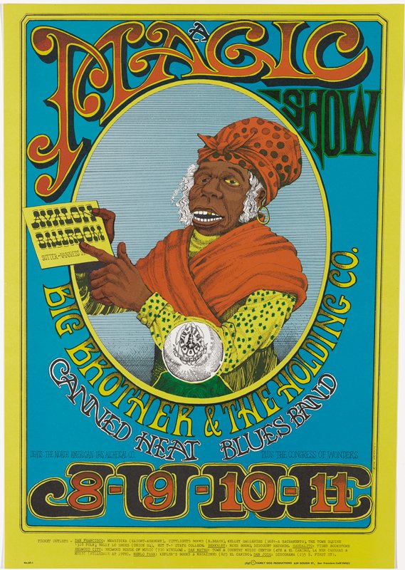 Big Brother and the Holding Company, Canned Heat Blues Band, The Congress of Wonders, June 8-11, Avalon Ballroom, Rick Griffin, 1967