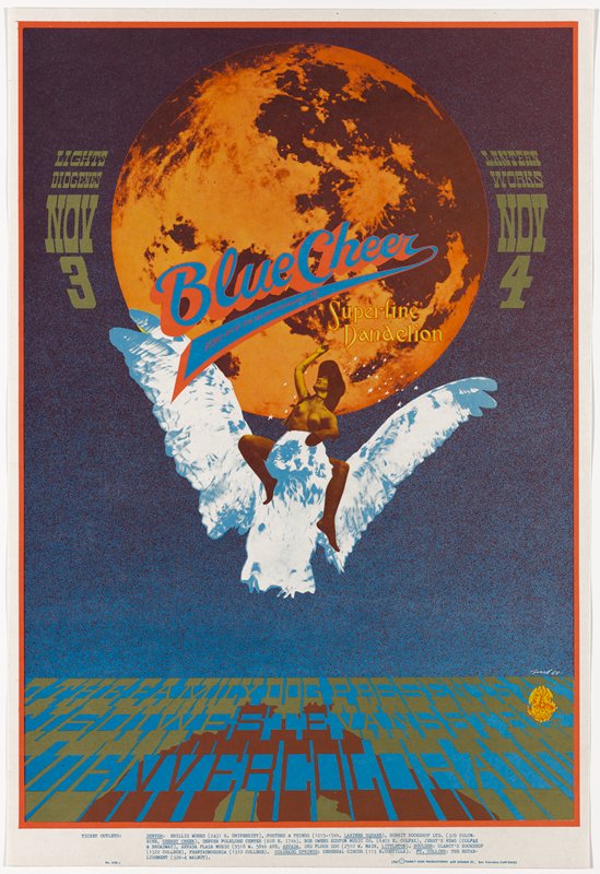 Blue Cheer, Superfine Dandelion, 1601 West Evans Street, Denver, November 3-4, 1967, Bob Fried, 1967