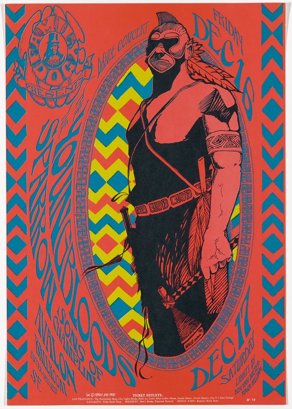 The Youngbloods, The Sparrow, Sons of Champlin, Avalon Ballroom, December 16-17, 1966, Alton Kelley, 1966