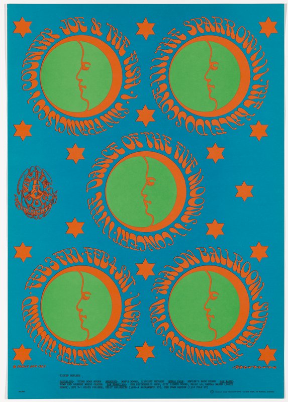 Country Joe and the Fish, The Sparrow, The Kaleidoscope, Avalon Ballroom, February 3-4, 1967, Victor Moscoso, 1967