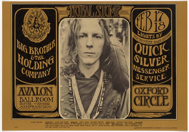 Big Brother and the Holding Company, Quicksilver Messenger Service, Oxford Circle, Avalon Ballroom, February 17-18, 1967, Alton Kelley, 1967
