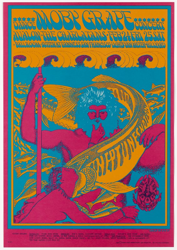 Moby Grape, The Charlatans, Avalon Ballroom, February 24-25, 1967, Victor Moscoso, 1967