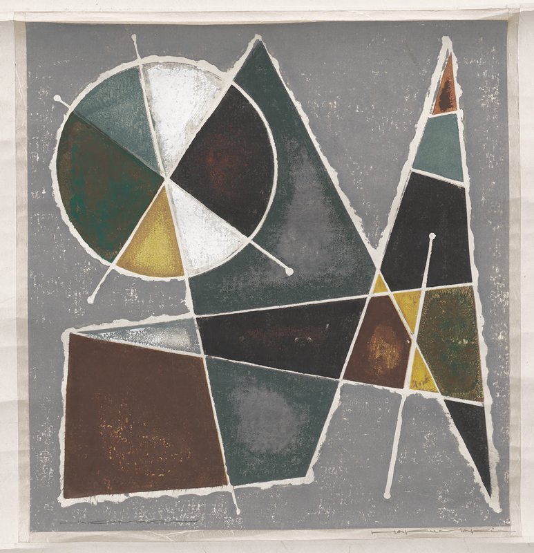 Title unknown [abstract image with geometric shapes], Maki Haku, 1950s–1960s