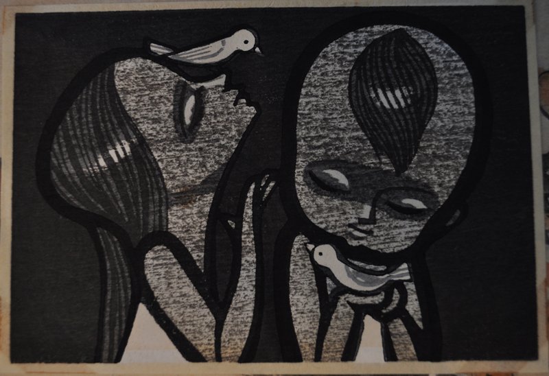 Children with Birds, Ikeda Shūzō, 1960s