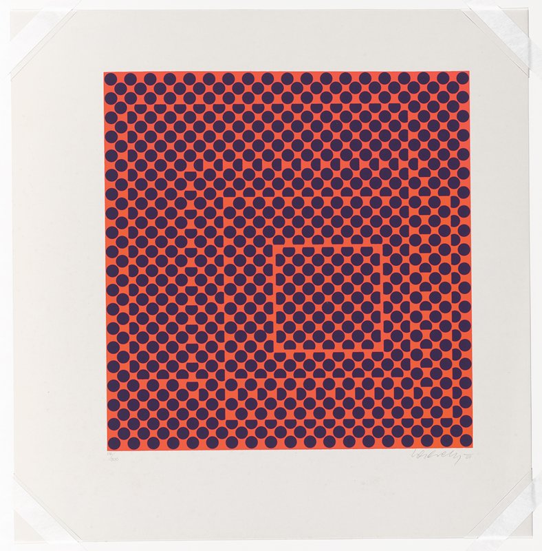 [Abstract image with dots and squares], Victor Vasarely, 1969