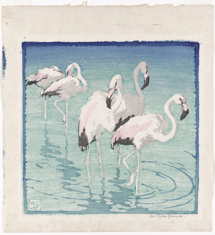 Flamingos, Helene Tüpke-Grande, c. 1920–30