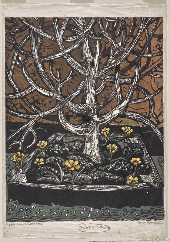 Apple Tree and Crocus, Byron Randall, 1961