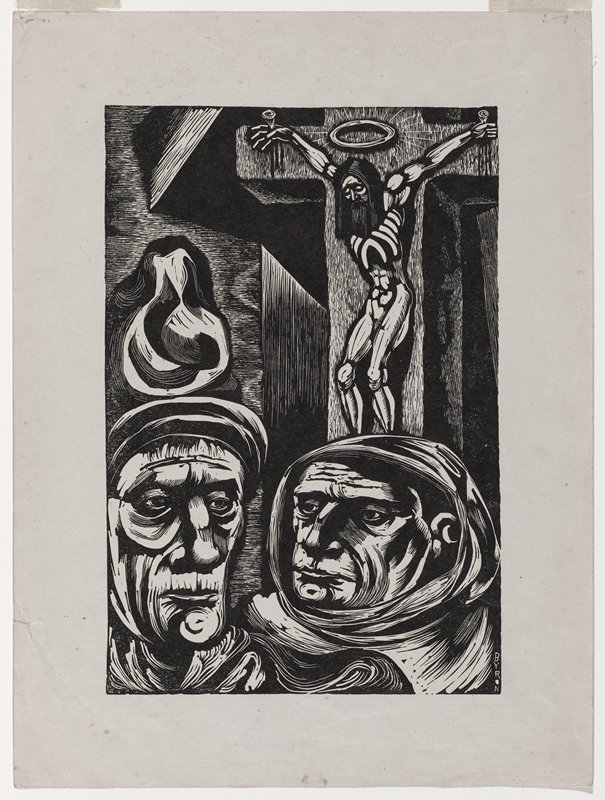 Peasants and Shrine, Byron Randall, 1947