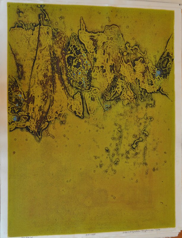 Title unknown [abstract image in yellow and black], Tajima Hiroyuki, 1964