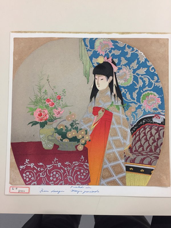 No. 26, Young girl arranging flowers, Otake Etsudō, 1901