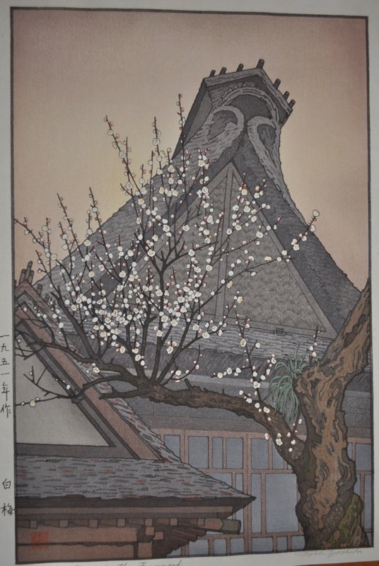 White Plum in the Farmyard, Yoshida Tōshi, 1951