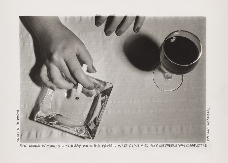 She Would Demurely Sip Cherry Kool Aid From a Wine Glass and Puff on Bubble Gum Cigarettes, Marcia Resnick, 1978