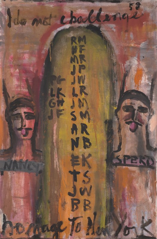 Homage to New York (I Do Not Challenge), Nancy Spero, 1958