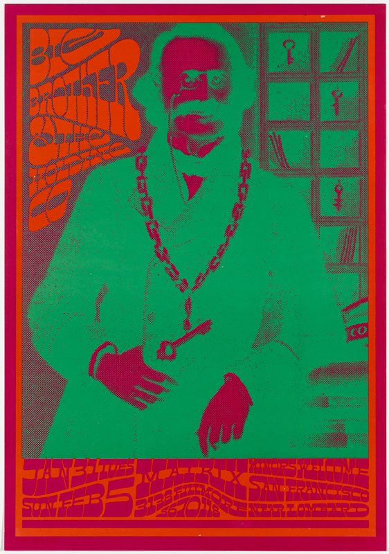 Big Brother and the Holding Company, January 31-February 5, The Matrix, Victor Moscoso, 1967