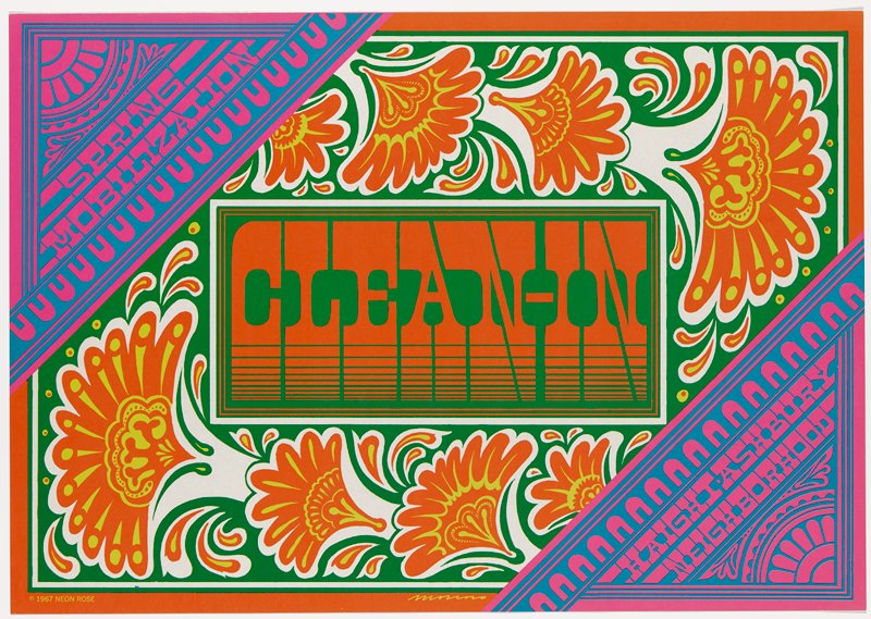 Haight-Ashbury Neighborhood Clean-In, Victor Moscoso, 1967
