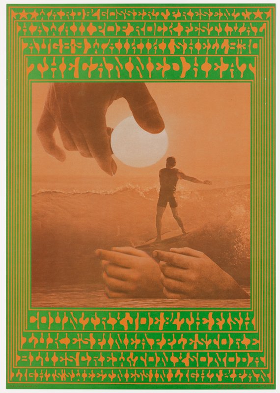 The Canned Heat, Country Joe and the Fish, Luke's Pineapple Store, Blues Cres, Tony Sondoa, Waikiki Shell, August 8-9, 1967, Victor Moscoso, 1967