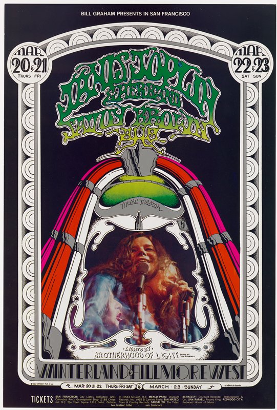 Janis Joplin and Her Band, Savoy Brown, Aum, Winterland, March 20-22, 1969, Fillmore West, March 23, 1969 by Randy Tuten