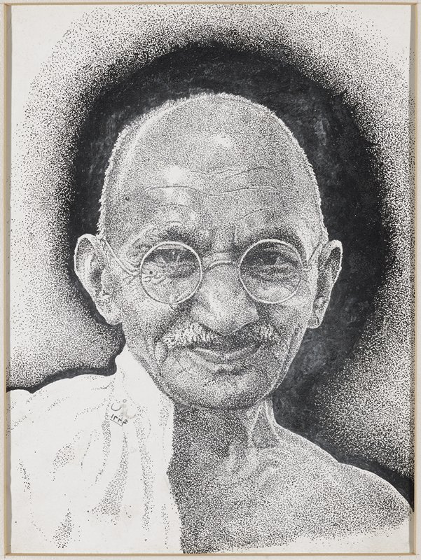 Portrait of Mahatma Gandhi, Siah Armajani, 20th century