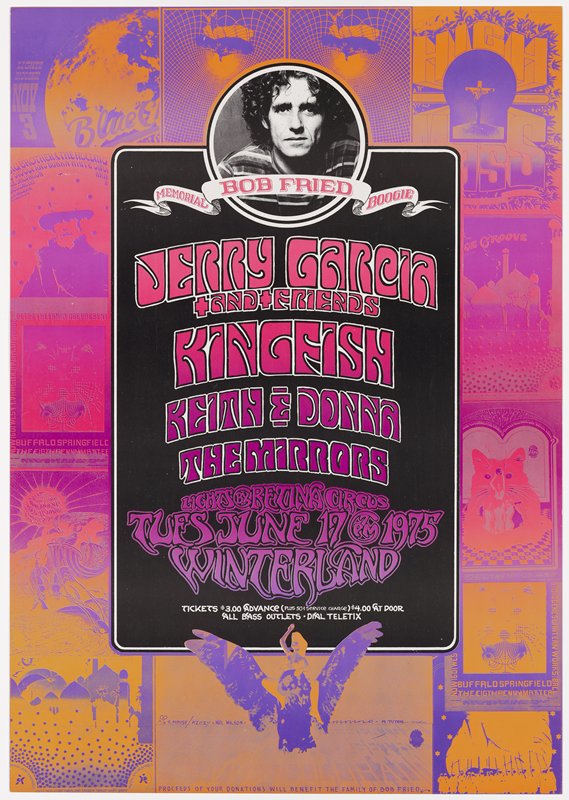 Jerry Garcia and Friends, Kingfish, Keith and Donna, The Mirrors, Winterland, June 17, 1975, Bob Fried, 1975