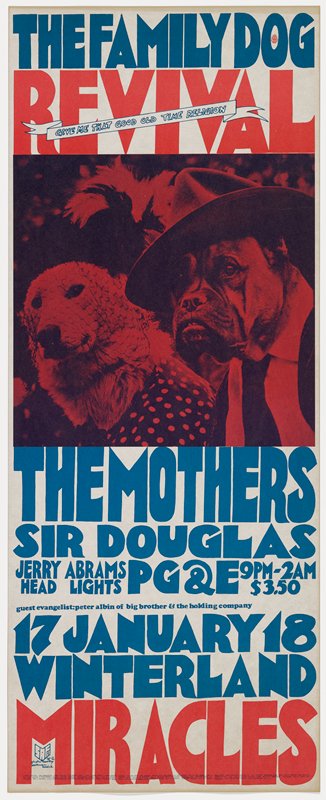 The Mothers, Sir Douglas, The Miracles, Winterland, January 17-18, 1969, San Andreas Fault, 1969
