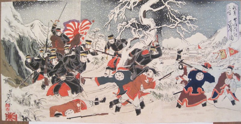 Our Second Army, Picture of the Great War near Niuzhuang, Watanabe Nobukazu, March 1895?