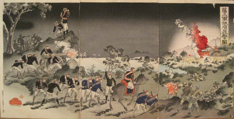 Picture of the Second Army's Attack on Lüshun Port, Kobayashi Ikuhide, December 1894?