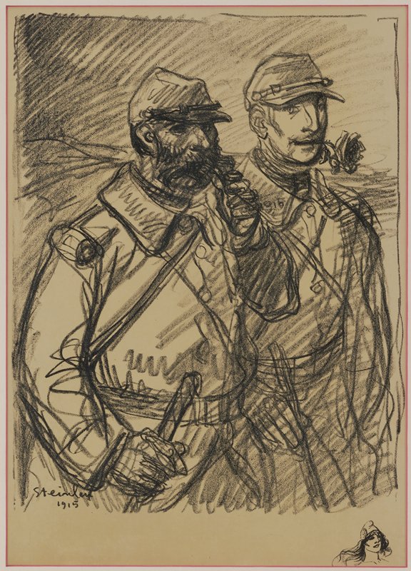 Two Soldiers, Théophile Alexandre Steinlen, 1915
