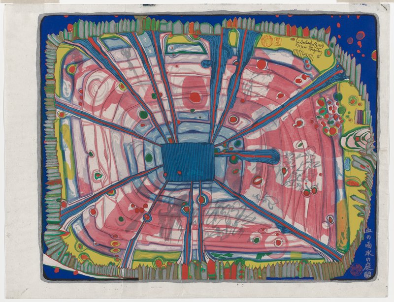 Rain of Blood is Falling into the Garden, Friedensreich Hundertwasser, 1972 (published 1973)