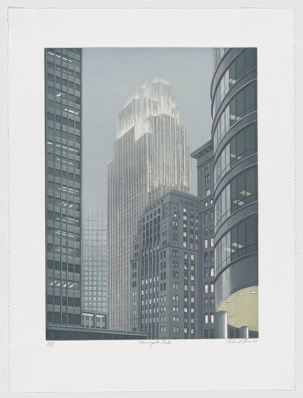 Minneapolis at Dusk, Richard Haas, 1993