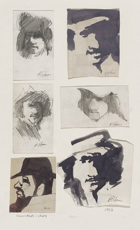 Famous Heads - Study, Richard Haas, 1962
