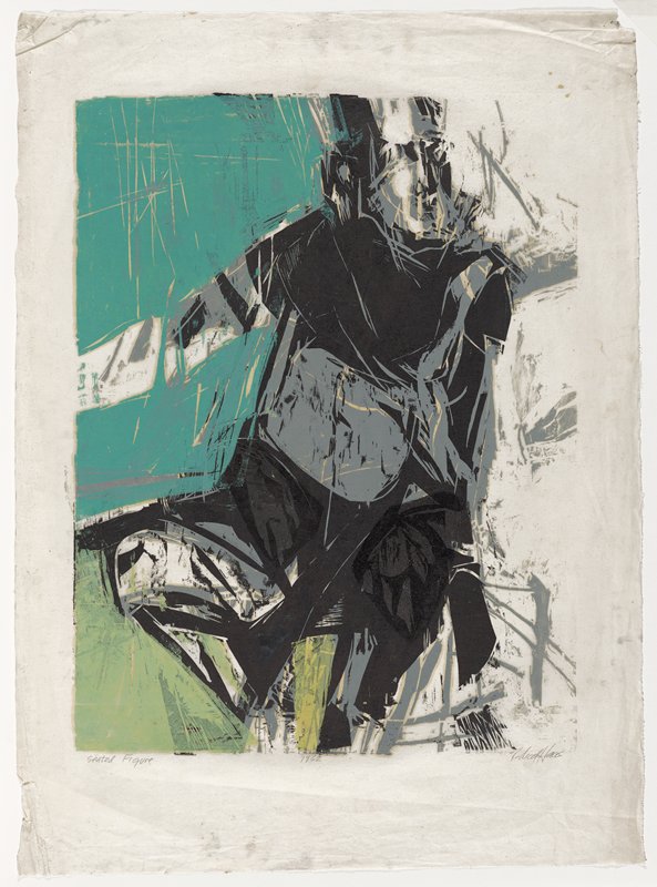 Seated figure, Richard Haas, 1962