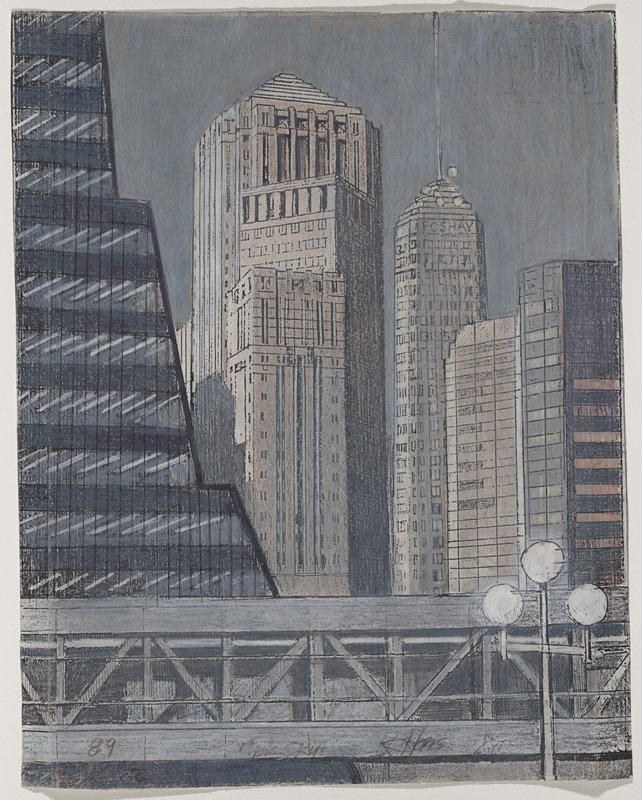 Minneapolis Skyline, Richard Haas, 1989