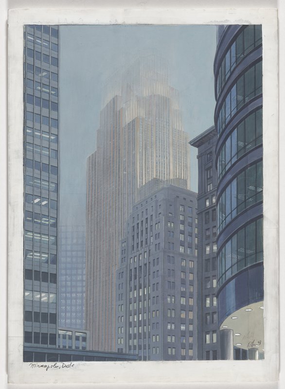 Minneapolis, Dusk, Richard Haas, 1993