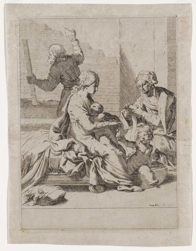 The Holy Family with St. Elizabeth and the Infant St. John the Baptist, Elisabetta Sirani, 1655–65